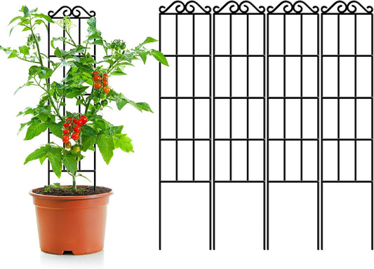 4Pack 37.5'' Metal Garden Trellis for Climbing Plants Outdoor