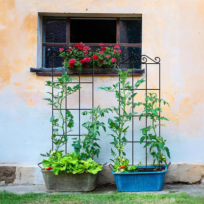 4Pack 37.5'' Metal Garden Trellis for Climbing Plants Outdoor