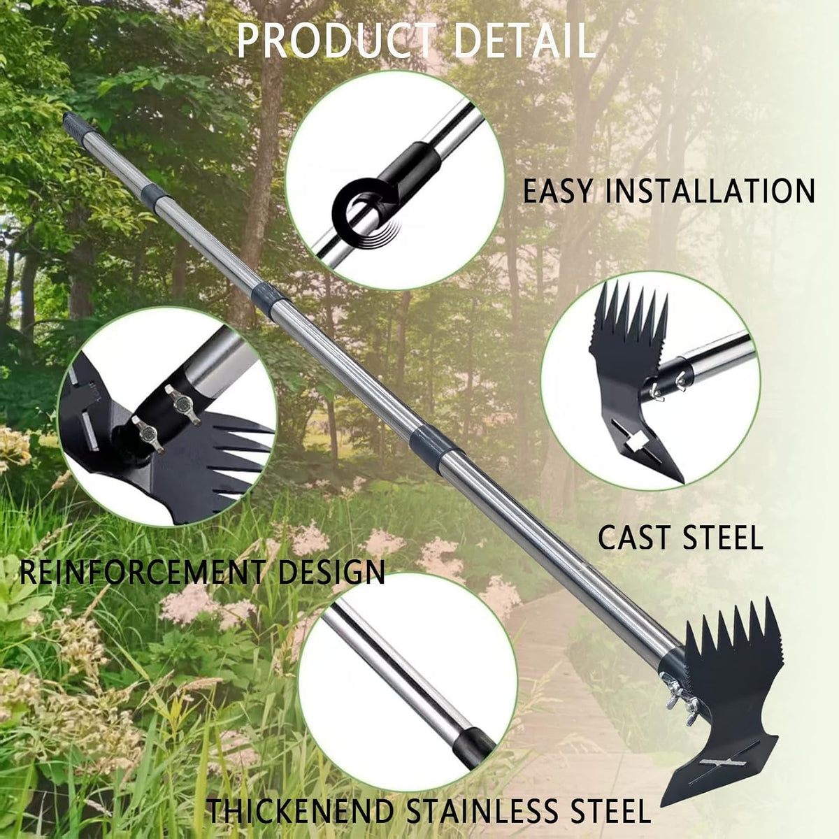 60" Weed Puller Tool with Long Handle