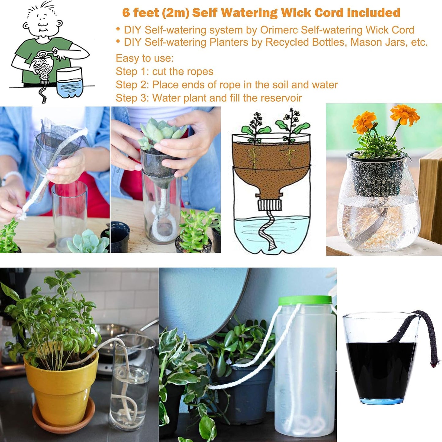ORIMERC 500ML/17OZ Small Plant Watering Can for Indoor Plants, Squeeze Wash Bottle for Succulent Watering, Irrigation Bottle for Plant Watering, Rinse Bottle for Tattoo, Eyelash, Eye wash, Lab Wash