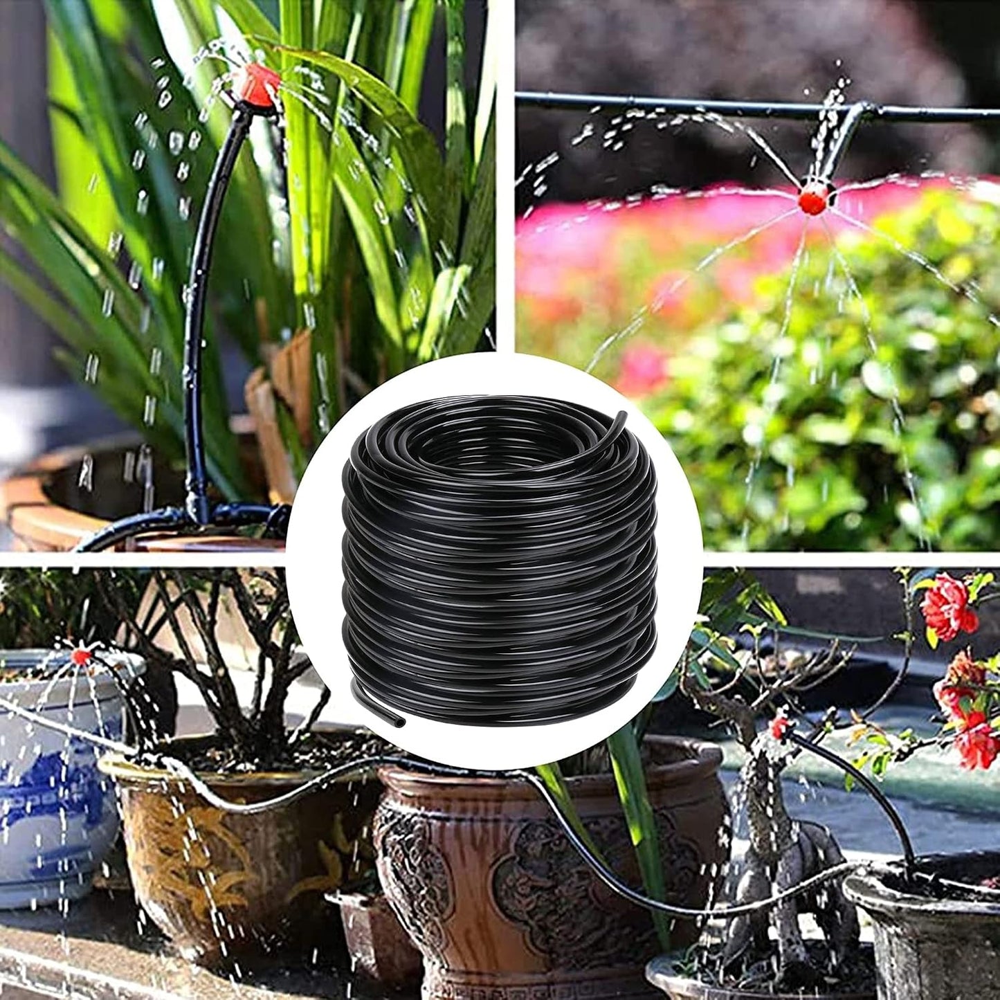 Blank 200 FT Distribution Tubing Irrigation Drip Hose, 1/4 Inch Drip Line