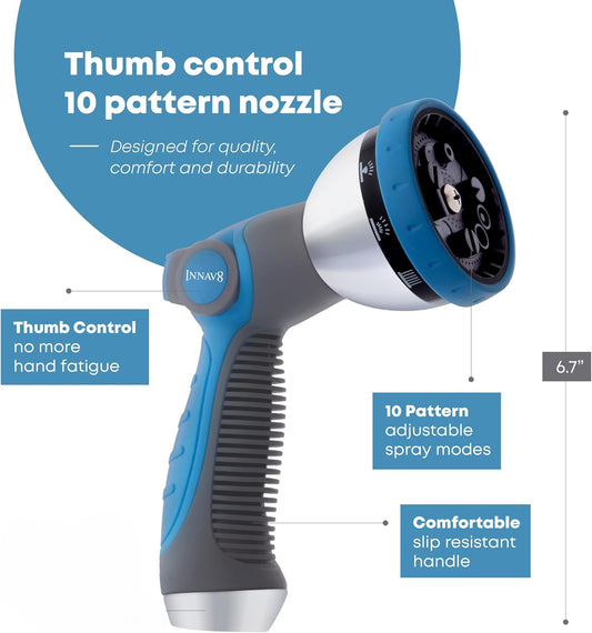 Garden Hose Nozzle Heavy Duty, Water Hose Sprayer Nozzle for Outdoor