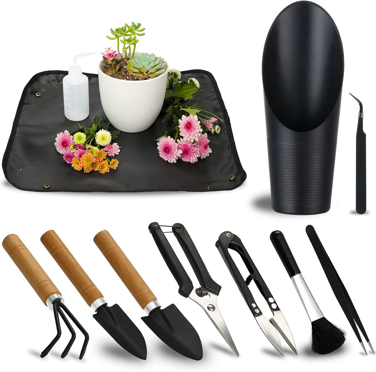 5 Pcs Succulent Tools, Mini Garden Tools, Small Indoor Plant Repotting Set