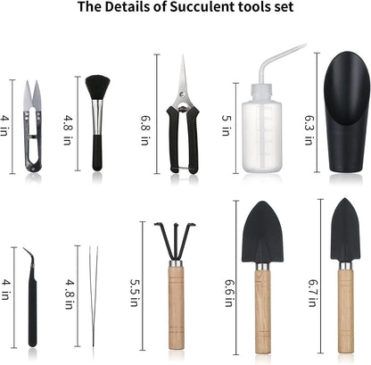 5 Pcs Succulent Tools, Mini Garden Tools, Small Indoor Plant Repotting Set