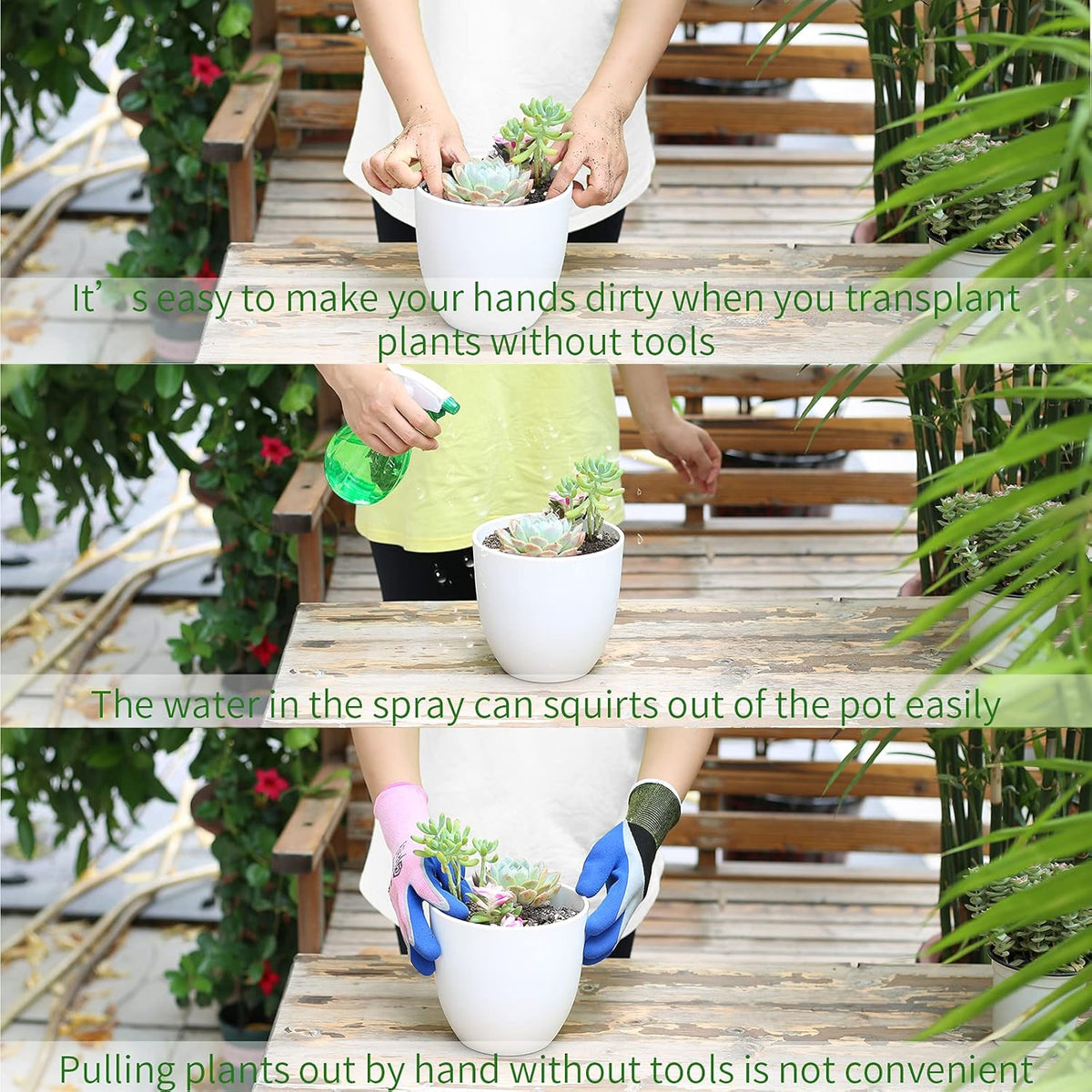5 Pcs Succulent Tools, Mini Garden Tools, Small Indoor Plant Repotting Set
