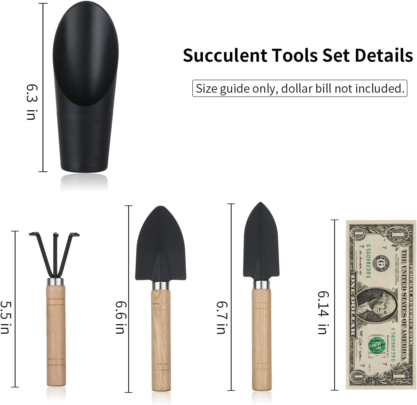 5 Pcs Succulent Tools, Mini Garden Tools, Small Indoor Plant Repotting Set