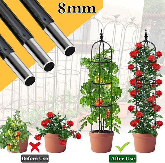 Tower Obelisk Garden Trellis, 24in to 71in Tall Metal Support for Indoor/Outdoor Climbing Vines and Flowers, Black/White (Color : White, Size : 20x60cm/7.9x24in)