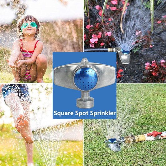 360 Degree Metal Spot Sprinkler 2 Pack, Outdoor Garden Watering Sprinklers for Yard Small Areas Lawn with Gentle Water Flow, Coverage Up to 30FT
