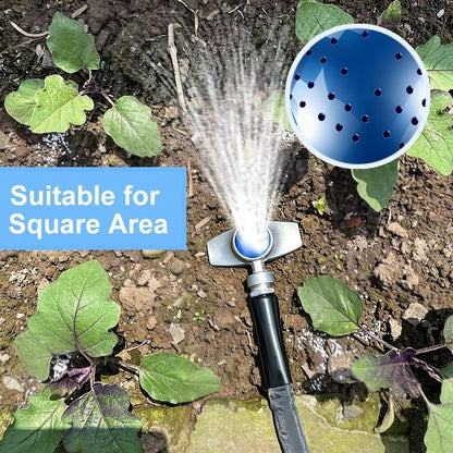 360 Degree Metal Spot Sprinkler 2 Pack, Outdoor Garden Watering Sprinklers for Yard Small Areas Lawn with Gentle Water Flow, Coverage Up to 30FT