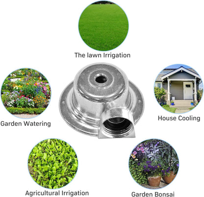360 Degree Metal Spot Sprinkler 2 Pack, Outdoor Garden Watering Sprinklers for Yard Small Areas Lawn with Gentle Water Flow, Coverage Up to 30FT