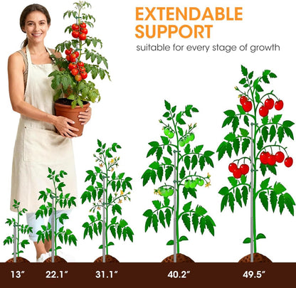 Extendable Plant Stakes, 13 to 49in Telescoping Monstera Plant Stakes