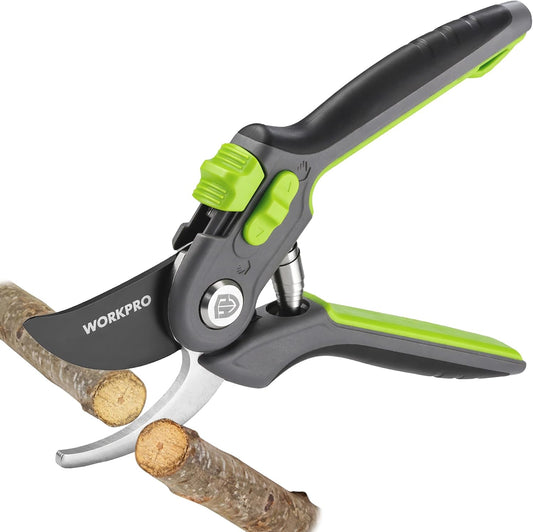 8" Bypass Pruning Shears for Gardening with Dual-Size Opening