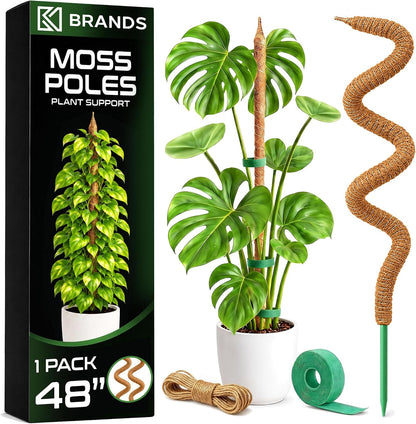 2Pcs 28'' Moss Pole Monstera Plant Support - Plant Stakes for Indoor Plants