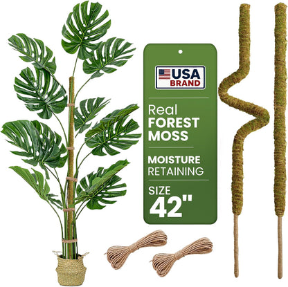 2Pcs 28'' Moss Pole Monstera Plant Support - Plant Stakes for Indoor Plants
