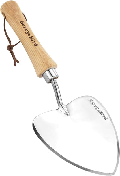 Perennial Spade, 21.6''Long Trowel for Gardening Root Cutting Tool with Sharp Stainless Steel Blade, Wooden Handle Small Shovel Hand Edger Garden Tool for Planting, Digging & Transplanting