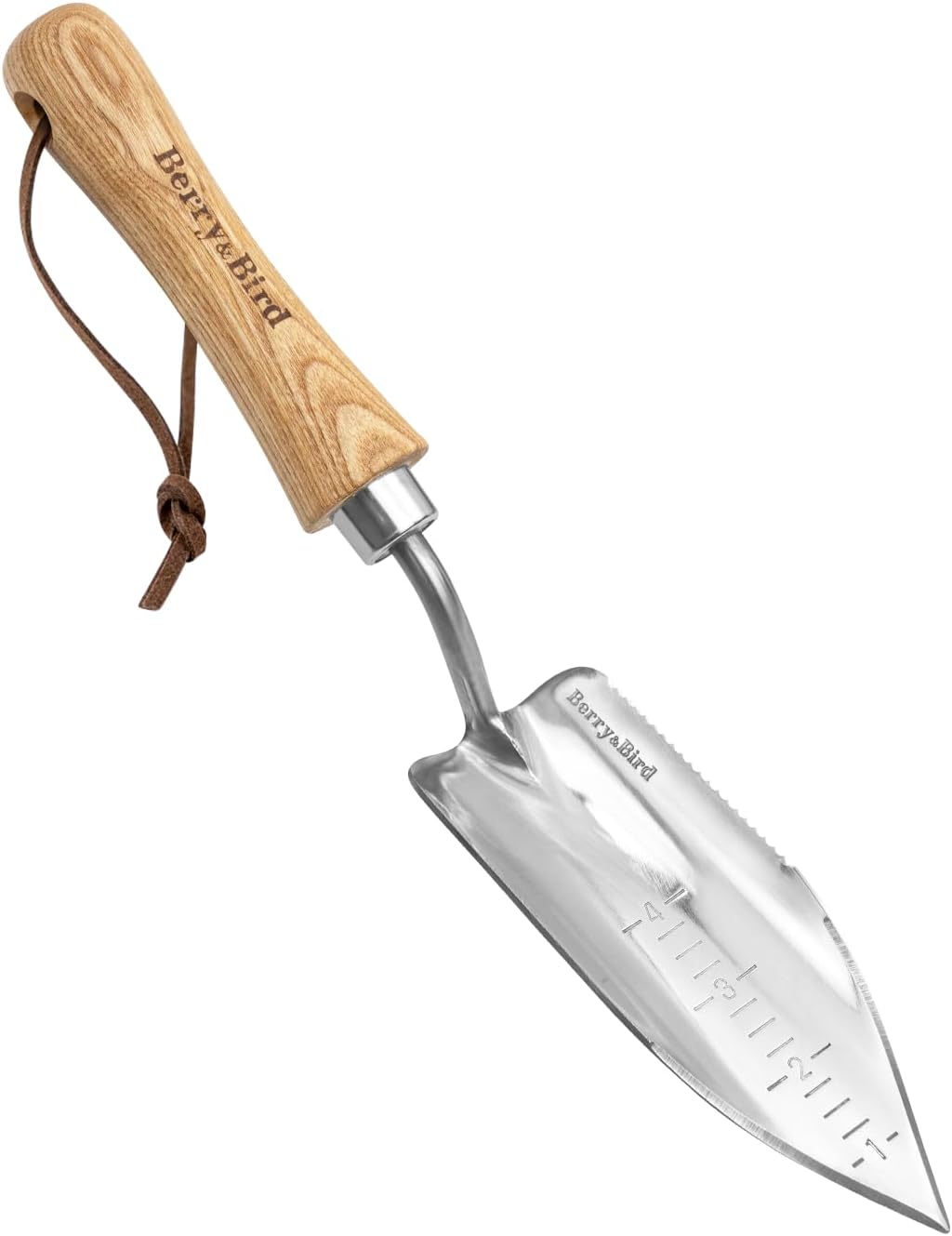Perennial Spade, 21.6''Long Trowel for Gardening Root Cutting Tool with Sharp Stainless Steel Blade, Wooden Handle Small Shovel Hand Edger Garden Tool for Planting, Digging & Transplanting