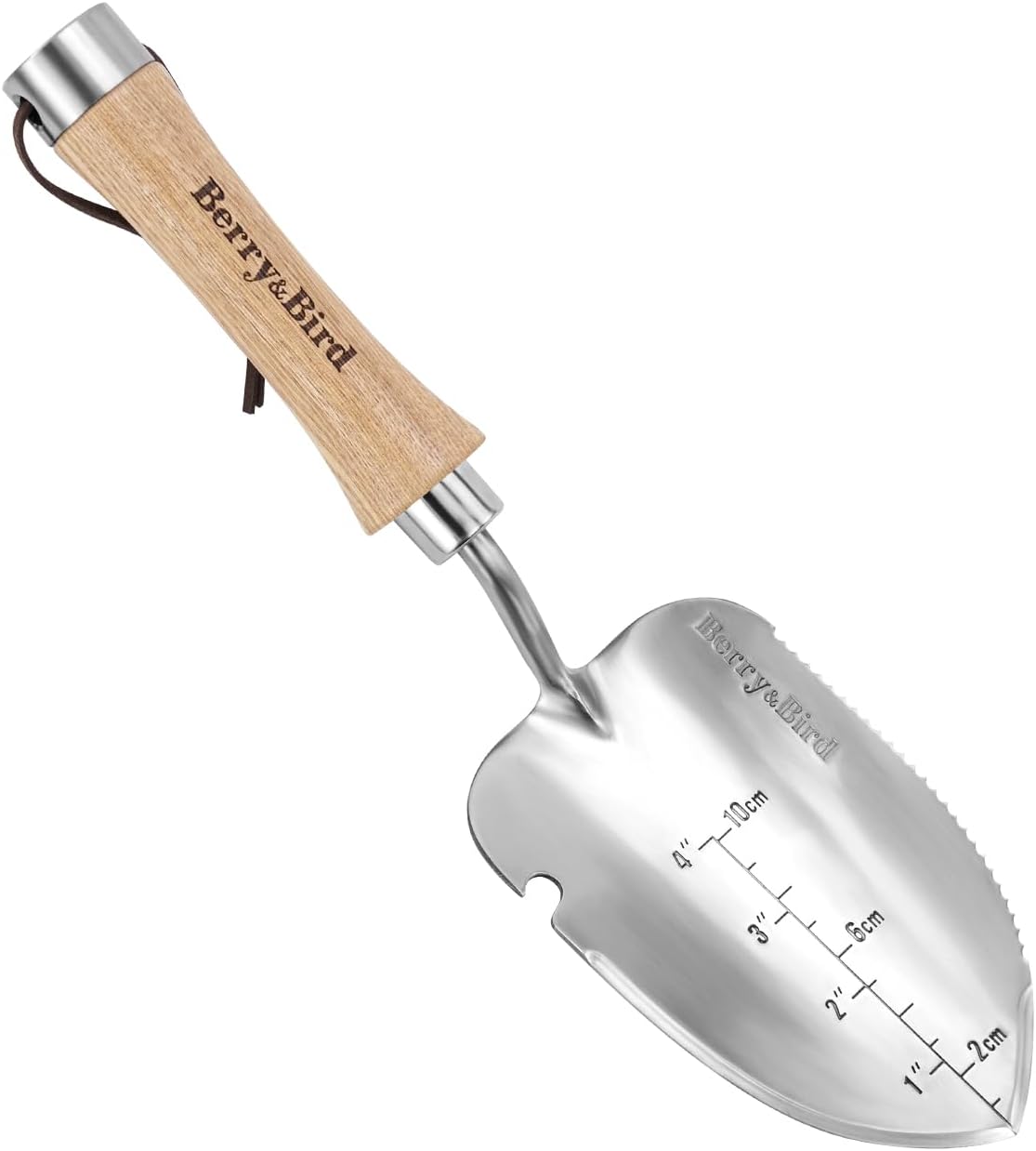 Perennial Spade, 21.6''Long Trowel for Gardening Root Cutting Tool with Sharp Stainless Steel Blade, Wooden Handle Small Shovel Hand Edger Garden Tool for Planting, Digging & Transplanting
