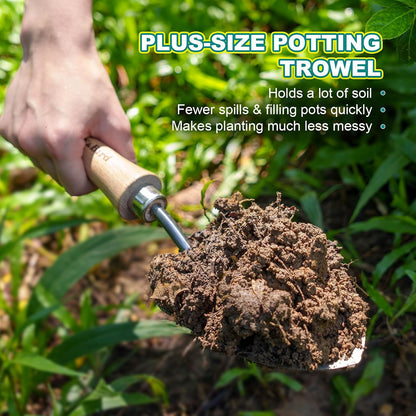 Perennial Spade, 21.6''Long Trowel for Gardening Root Cutting Tool with Sharp Stainless Steel Blade, Wooden Handle Small Shovel Hand Edger Garden Tool for Planting, Digging & Transplanting