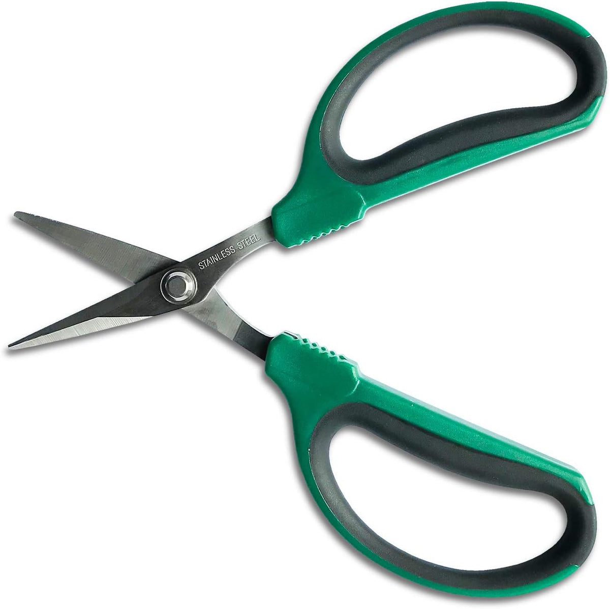 6-Inch Stainless Steel Garden Bonsai Pruning Shears with 40mm Straight Blade Pruners, Anti-Slip Softgrip Micro-Tip Snip
