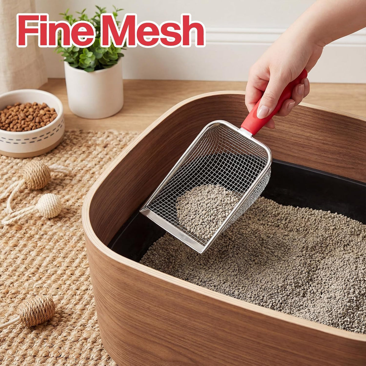 Stainless Steel Reptile Sand Substrate Scoop, Fine Mesh Metal Reptile Litter Cleaner Scooper, Cat Litter-Scoop, Mesh Litter-Shovel, Litter Cleaner Corner Scoop Sand Sifter for Terrarium Sands Waste