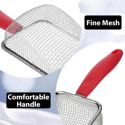 Stainless Steel Reptile Sand Substrate Scoop, Fine Mesh Metal Reptile Litter Cleaner Scooper, Cat Litter-Scoop, Mesh Litter-Shovel, Litter Cleaner Corner Scoop Sand Sifter for Terrarium Sands Waste