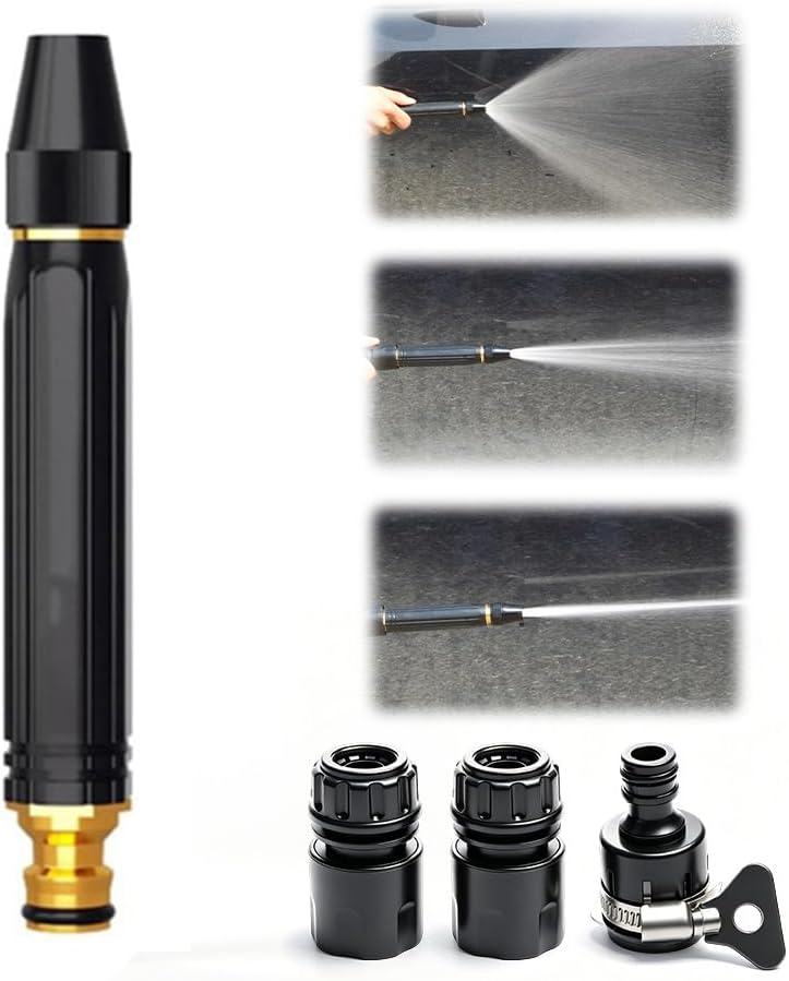 Home High-Pressure Car Wash Water Gun, 2026 Upgraded Car Wash Water Gun Garden Hose Sprayer, Adjustable Spray Patterns, for Watering Plants and Vegetables, and Car Washing (Pacifier Interface)