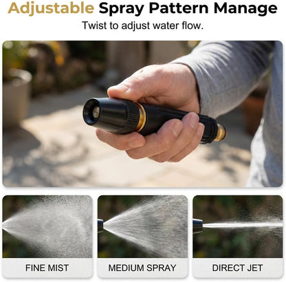 Home High-Pressure Car Wash Water Gun, 2026 Upgraded Car Wash Water Gun Garden Hose Sprayer, Adjustable Spray Patterns, for Watering Plants and Vegetables, and Car Washing (Pacifier Interface)