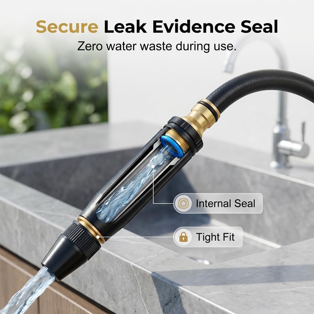 Home High-Pressure Car Wash Water Gun, 2026 Upgraded Car Wash Water Gun Garden Hose Sprayer, Adjustable Spray Patterns, for Watering Plants and Vegetables, and Car Washing (Pacifier Interface)