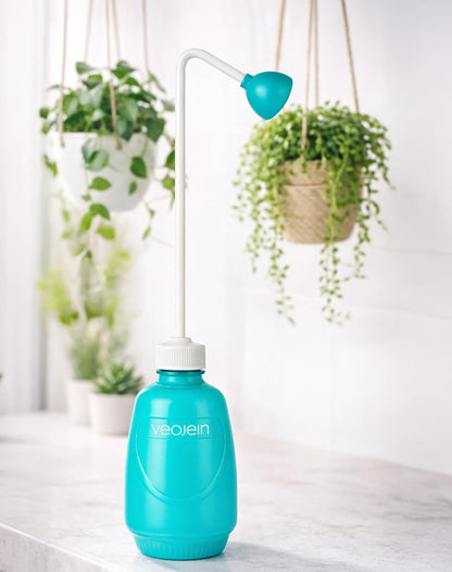 Longest Spout Plant Watering Squeeze Bottle [16,2", Pack of 2], Watering Can for Hanging Plants, Original Extended Design for Hard-to-Reach Plants Indoor & Outdoor Watering, 15 oz (Teal)