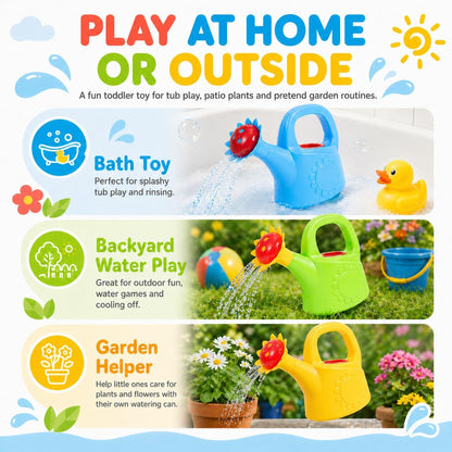 3 Pack Kids Watering Can, Chicken Watering Cans (Random Color)