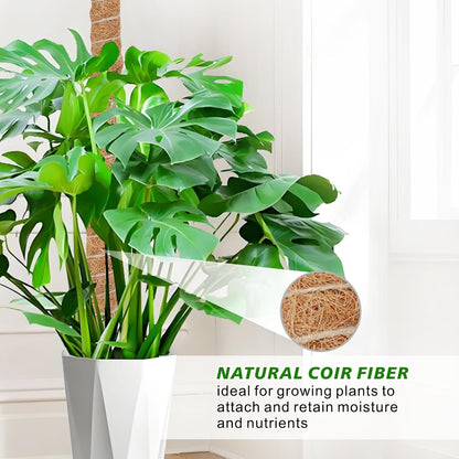 2 Pack Moss Pole Monstera Plant Support with Repotting Mat, 28 Inch Plant Support Stakes, Plant Sticks Support Tall for Indoor Potted Climbing Plants, Pothos, Philodendron