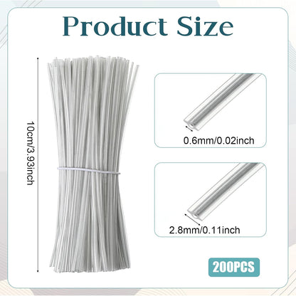 200 Pcs 4in Clear Twist Ties, Reusable Twist Cable Cord Wire Tie