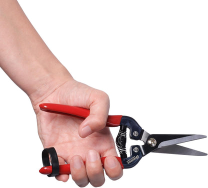 Pruning Shear Straight Pruning Snip 2PCS Stainless Steel Florist Scissors, Multi-Tasking Precision Hand Pruner Herb Snips Flower Clippers Bonsai Trimmers Ergonomic Handle Garden shear