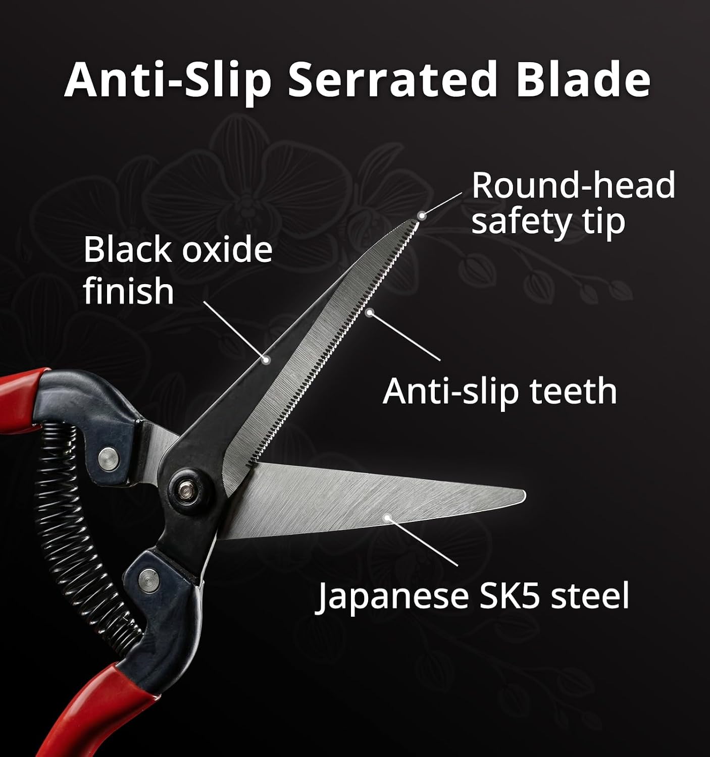 Pruning Shear Straight Pruning Snip 2PCS Stainless Steel Florist Scissors, Multi-Tasking Precision Hand Pruner Herb Snips Flower Clippers Bonsai Trimmers Ergonomic Handle Garden shear