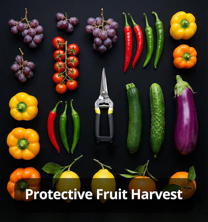 Pruning Shear Straight Pruning Snip 2PCS Stainless Steel Florist Scissors, Multi-Tasking Precision Hand Pruner Herb Snips Flower Clippers Bonsai Trimmers Ergonomic Handle Garden shear