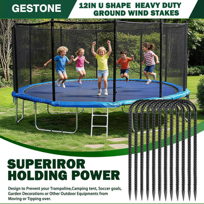 20 PCS Garden Ground Stakes 12" Rebar Stakes Heavy Duty J Shape