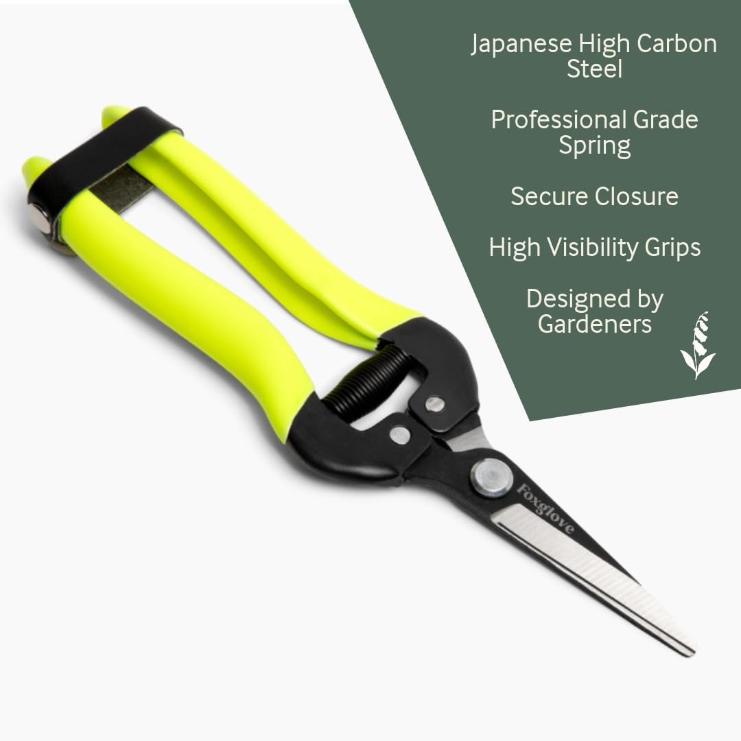 Foxglove Garden Scissors - Ultra Sharp SK5 Steel Pruning Garden Shears