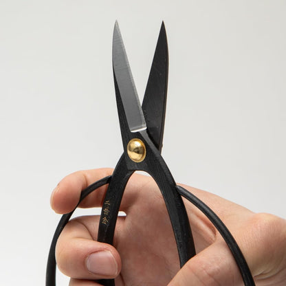 SenkichiKin Bonsai Scissors 7in (180mm) – Made in Japan Pruning Shears, Sharp Carbon Steel for Precision Trimming, Lightweight Tool for Bonsai, Flowers & Indoor Plants