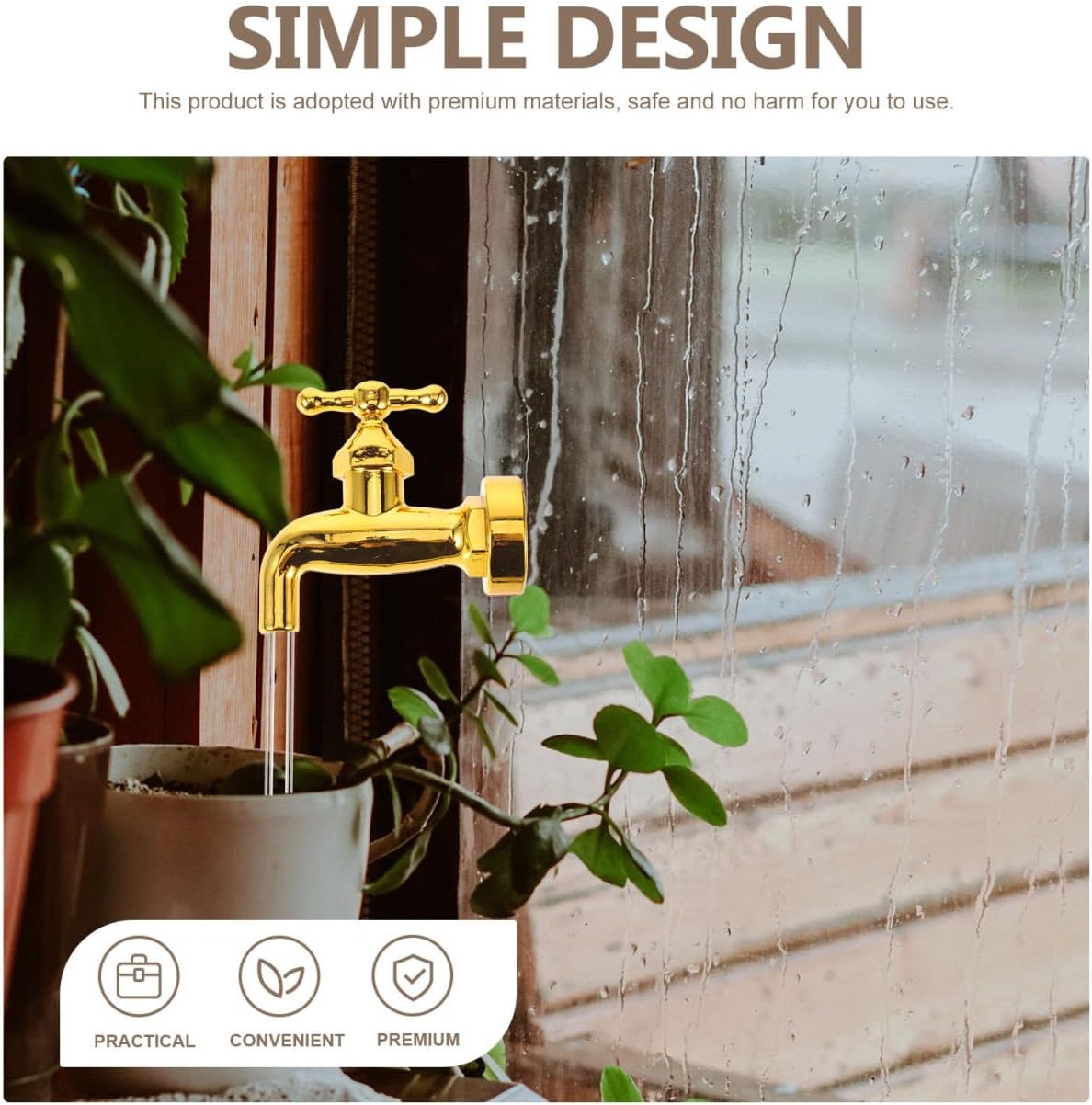 Invisible Flowing Spout Watering Can Fountain Floating Tap Fountain Invisible Faucet Floating Outdoor Tabletop Fountains for DIY Garden Yard Art Decor (USB Faucet)