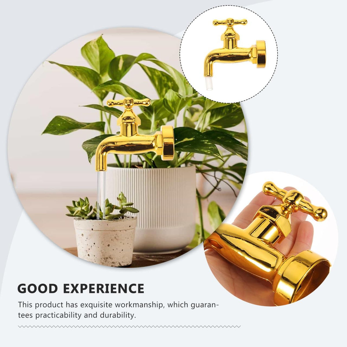 Invisible Flowing Spout Watering Can Fountain Floating Tap Fountain Invisible Faucet Floating Outdoor Tabletop Fountains for DIY Garden Yard Art Decor (USB Faucet)