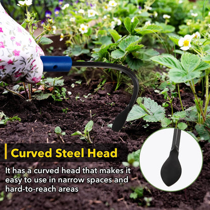 Manual Weed Puller Tool with Plastic Head, Lightweight Hand Weeder & Garden Cultivator, Reusable Weeding Tool with Plastic Handle for Flower Beds & Vegetable Garden