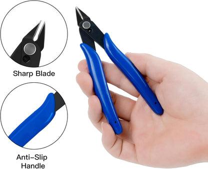 2pcs Red 5" Micro Flush Cutters for Electronics Crafts