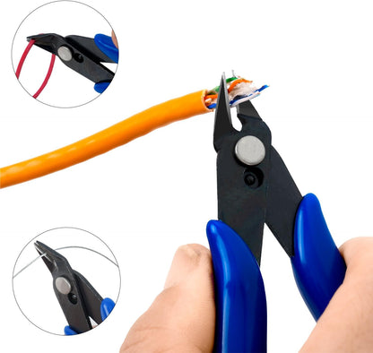 2pcs Red 5" Micro Flush Cutters for Electronics Crafts