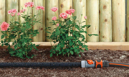 Soaker Hose: Water-saving sprinkler hose for watering plant rows and beds; water savings individually adjustable up to 70 percent, easy to use, hose length: 15 m (1969-20)