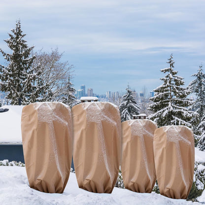 4 Pcs Plant Covers Freeze Protection Reusable Plant Protector with Zipper and Drawstring, Winter Bush Covers Freeze Protection from Cold Sun Frost Wind (32" X 47" + 47" X 71",Green)
