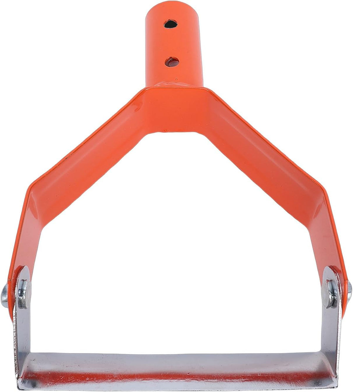 Stirrup Hoe, Carbon Steel Hollow Trapezoidal Head Garden Hoe, Heavy Duty Efficient Weeding Tool with Lightweight Compact Design, Ideal for Loosening Soil, Digging & Planting (Orange)