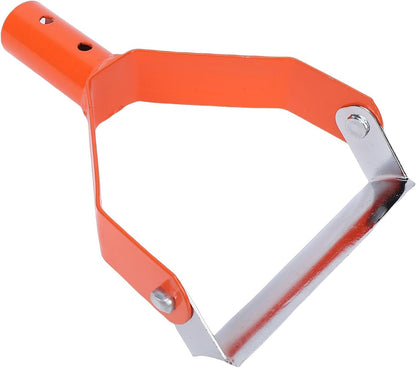 Stirrup Hoe, Carbon Steel Hollow Trapezoidal Head Garden Hoe, Heavy Duty Efficient Weeding Tool with Lightweight Compact Design, Ideal for Loosening Soil, Digging & Planting (Orange)
