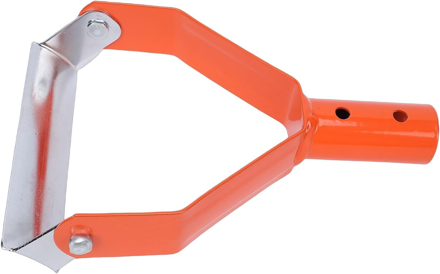 Stirrup Hoe, Carbon Steel Hollow Trapezoidal Head Garden Hoe, Heavy Duty Efficient Weeding Tool with Lightweight Compact Design, Ideal for Loosening Soil, Digging & Planting (Orange)