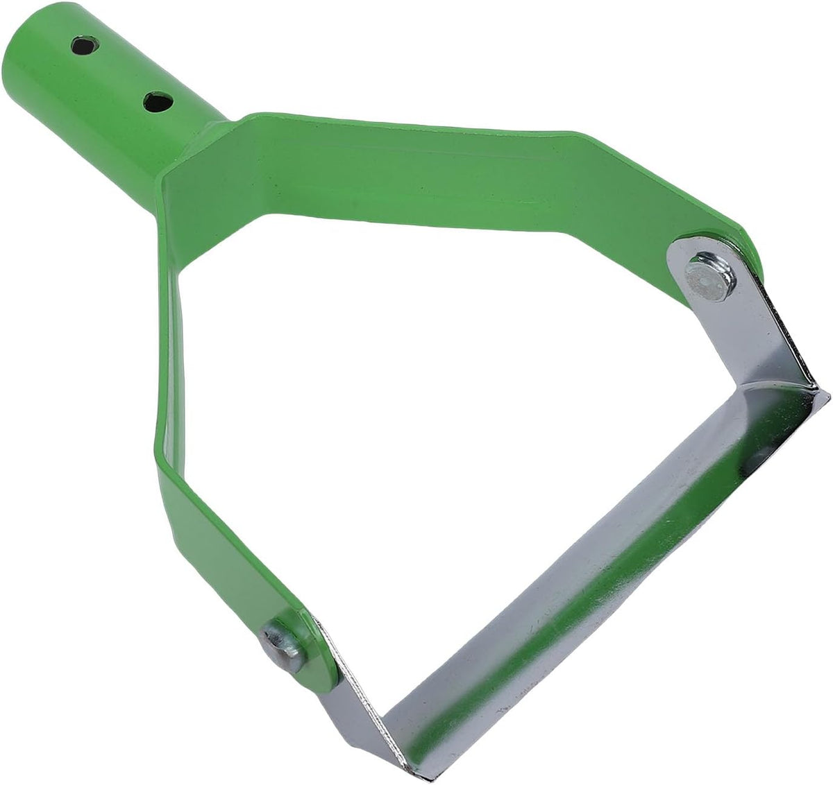Stirrup Hoe, Carbon Steel Hollow Trapezoidal Head Garden Hoe, Heavy Duty Efficient Weeding Tool with Lightweight Compact Design, Ideal for Loosening Soil, Digging & Planting (Orange)