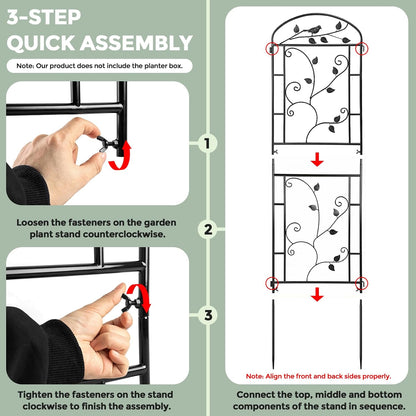 Garden Trellis for Climbing Plants, 4 Pack 71x20 in Metal Lattice Panel with Black Coating, Tall Climbing Support for Rose Vines Clematis Flowers Vegetables Fruits - Plant Trellis Outdoor